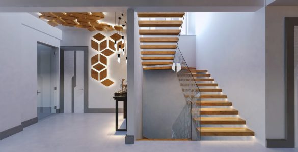 escalier suspendu